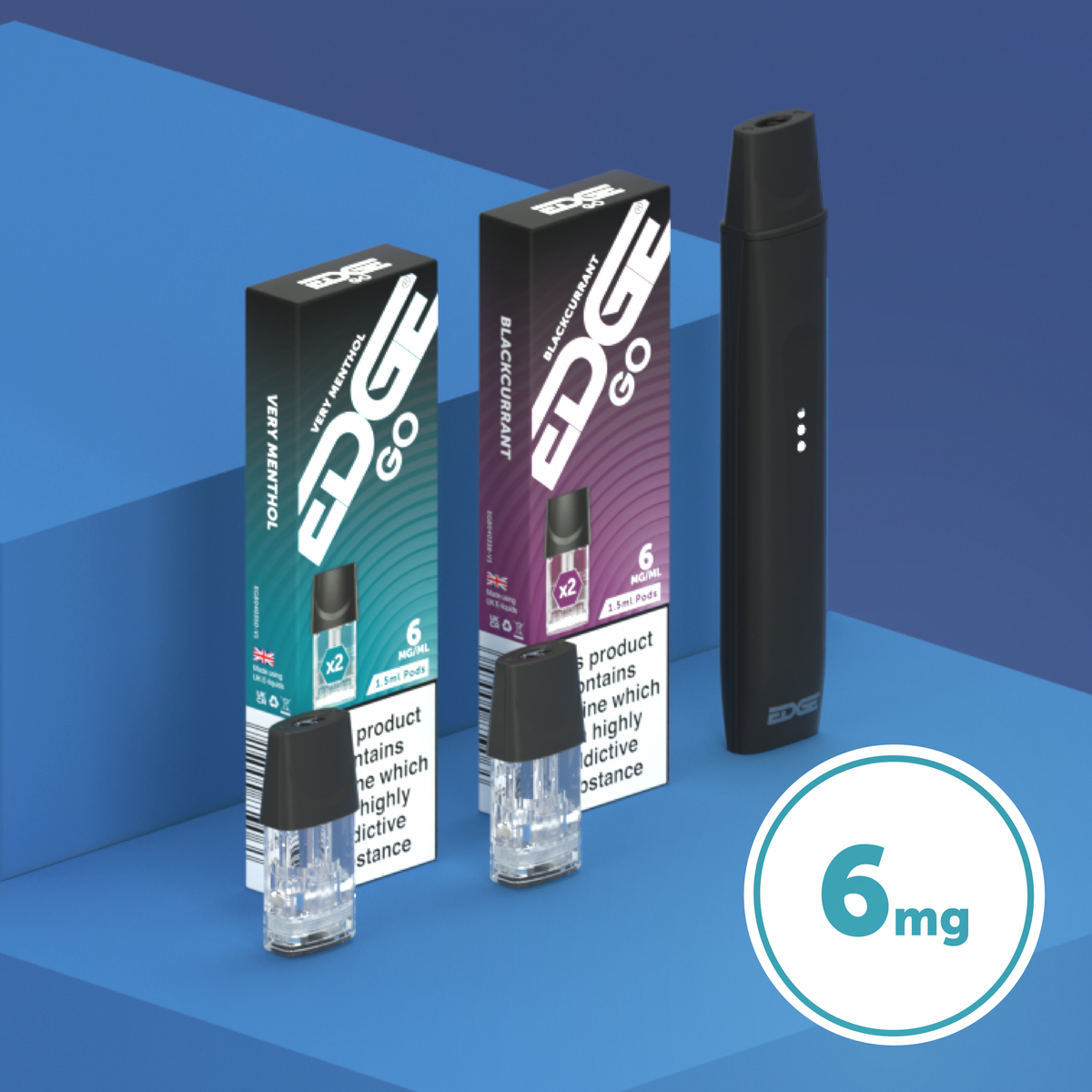 EDGE GO 6mg Pods - Pack of 2 Pods – NYC EDGE Vaping
